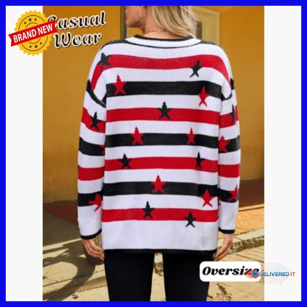 Oversized Chunky Knit Sweater Tunic Long Sleeve Crewneck High Low Top